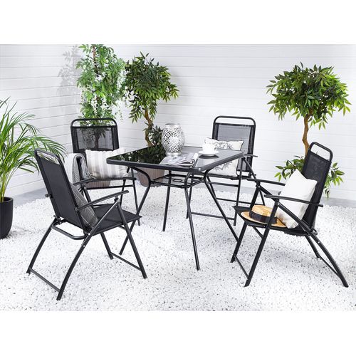 Set De Salle à Manger Verre Noir Livo