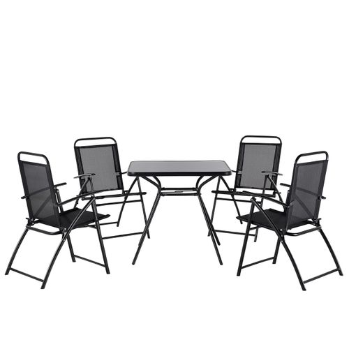 Set De Salle à Manger Verre Noir Livo