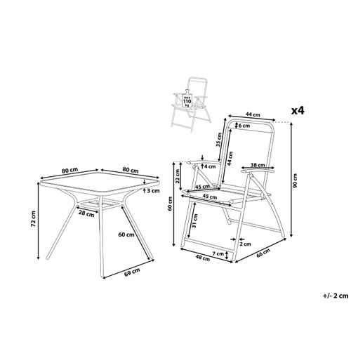 Set De Salle à Manger Verre Noir Livo