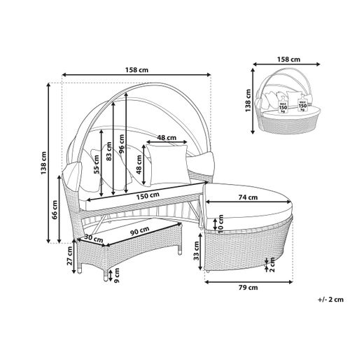 Chaise Longue De Jardin Gris Sylt Lux