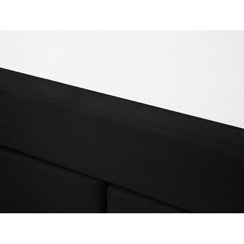 Lit Boxspring En Tissu Noir 160x200 Cm Admiral