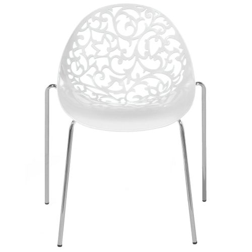 Chaise De Salle à Manger Set De 4 Blanc Mumford