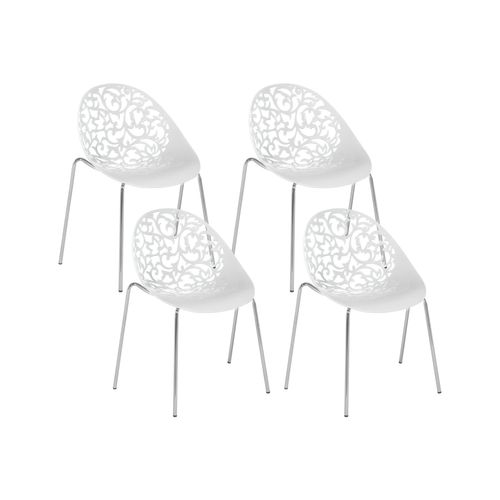 Chaise De Salle à Manger Set De 4 Blanc Mumford