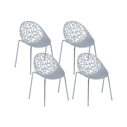 Chaise De Salle à Manger Set De 4 Gris Clair Mumford