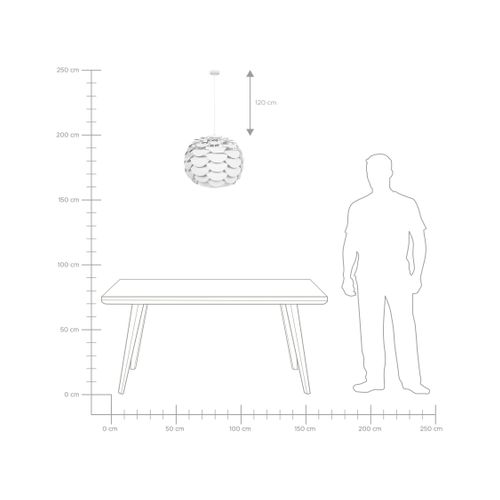 Lampe Suspension Moselle Métal Blanc