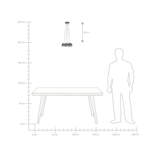 Lampe Suspension Olza Métal Argenté