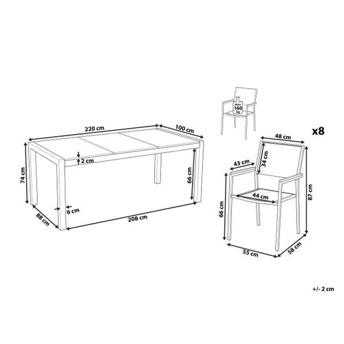 Set De Salle à Manger Pierre Noir Grosseto