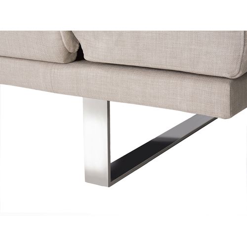 Canapé Convertible 2 Places En Tissu Beige York