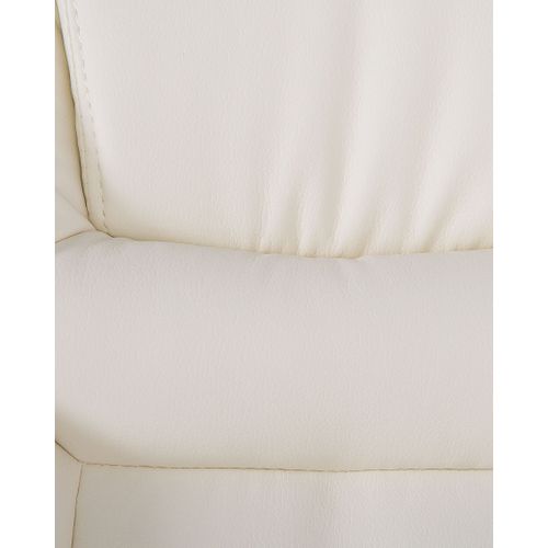 Fauteuil De Bureau Cuir Pu Crème Advance