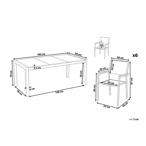 Set De Salle à Manger Pierre Blanc Grosseto
