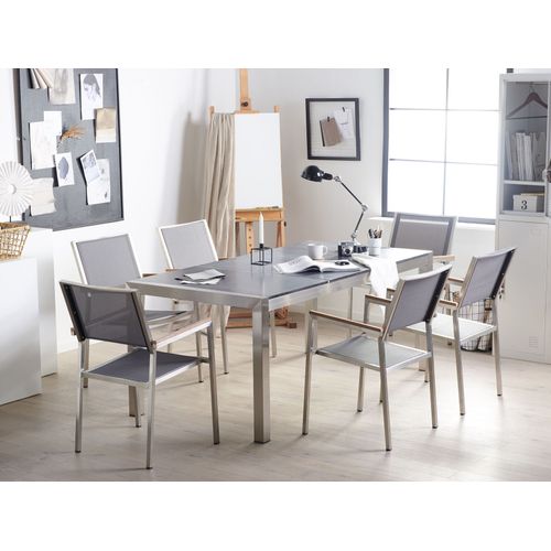 Set De Salle à Manger Pierre Gris Grosseto