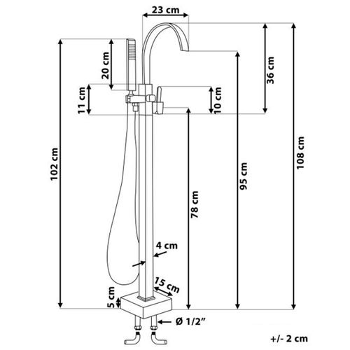 Robinet Mitigeur Sur Pied Chromé Ribbon