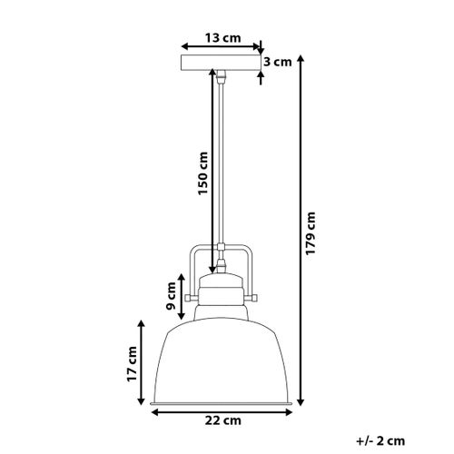 Lampe Suspension Narmada Métal Gris Graphite