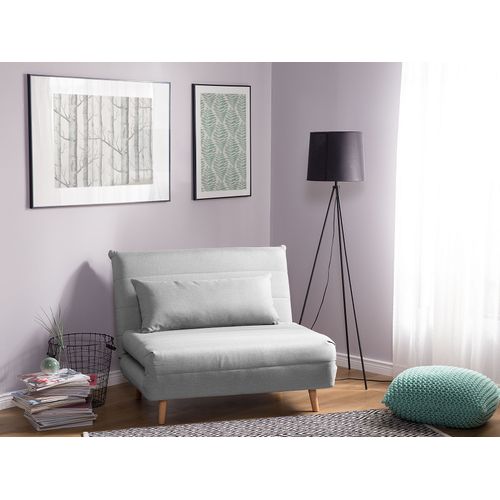 Banquette Convertible 1 Place En Tissu Gris Clair Setten