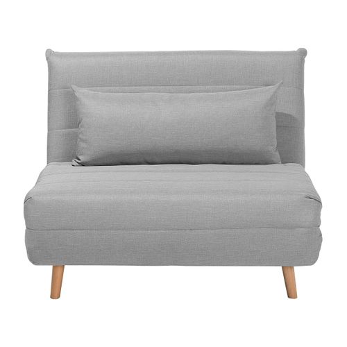 Banquette Convertible 1 Place En Tissu Gris Clair Setten