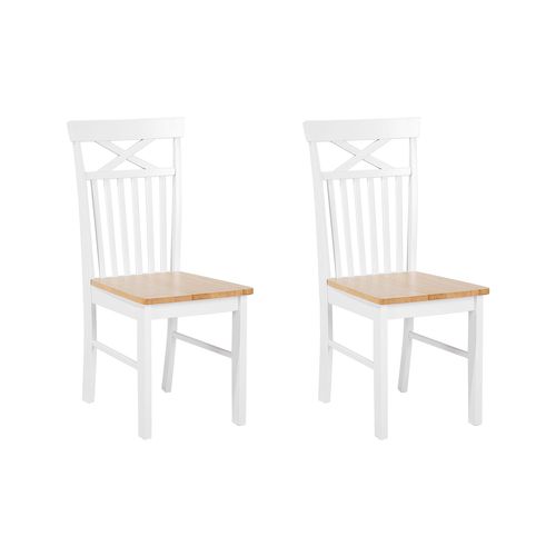 Chaise De Salle à Manger Set De 2 Blanc Houston
