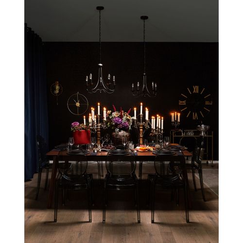 Lot De 4 Chaises De Salle à Manger Noires Transparentes Merton