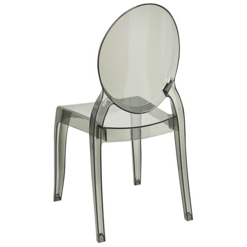 Lot De 4 Chaises De Salle à Manger Noires Transparentes Merton