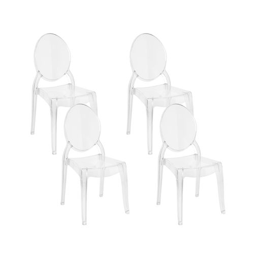 Lot De 4 Chaises De Salle à Manger Transparentes Merton