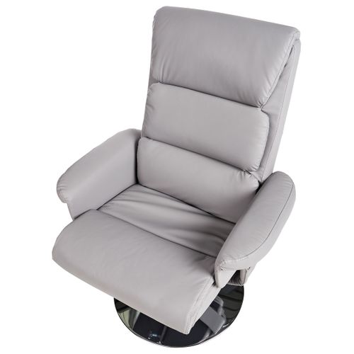 Fauteuil Massant Cuir Pu Gris Legend