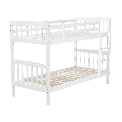 Lit Superposé En Bois Blanc 90x200 Cm Regat