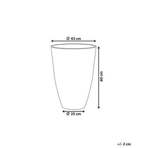 Pot De Fleurs Beige 43 X 43 X 60 Cm Camia