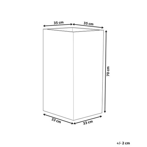 Pot De Fleurs Marron 35 X 35 X 70 Cm Gaza
