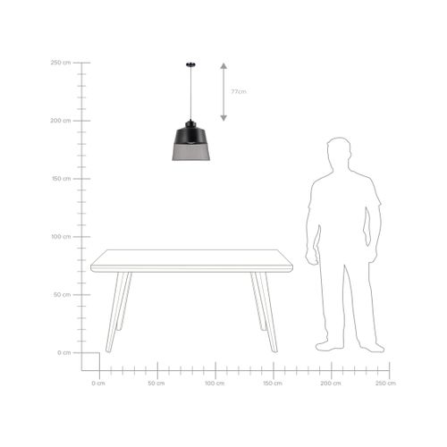 Lampe Suspension Muga Métal Noir