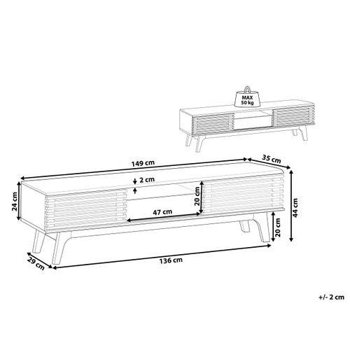 Meuble TV Detroit Marron Foncé