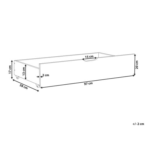 2 Tiroirs Bleu Marine En Bois Rumilly