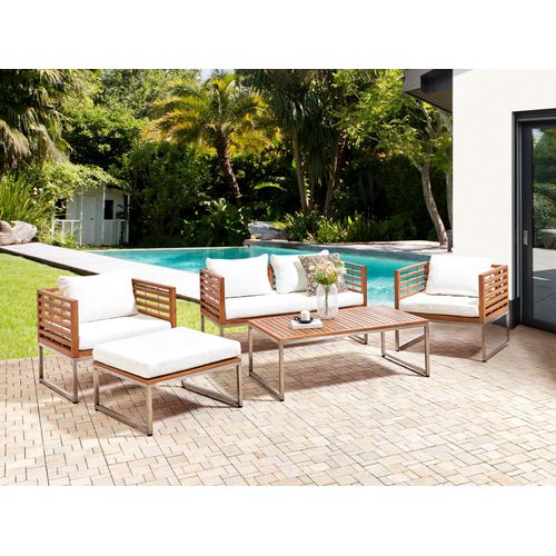 Ensemble De Housses De Coussins D'extérieur Bermuda Blanc Cassé