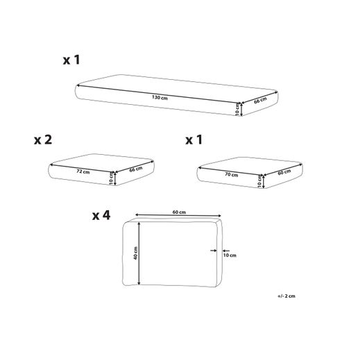 Ensemble De Housses De Coussins D'extérieur Bermuda Blanc Cassé