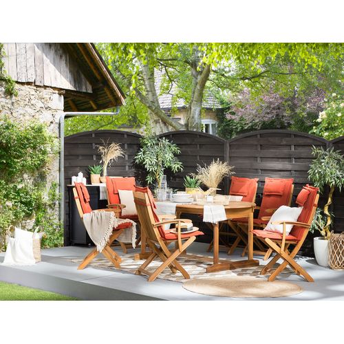 Set De Salle à Manger Bois Solide Rouge Foncé Maui