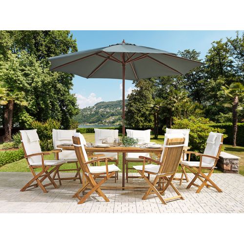 Set De Salle à Manger Bois Solide Blanc Cassé Maui