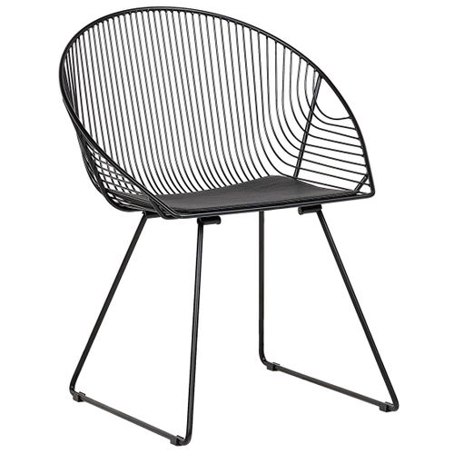 Chaise De Salle à Manger Set De 2 Métal Noir Aurora