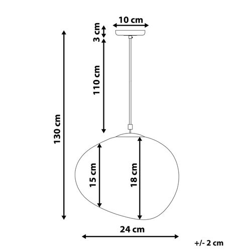Lampe Suspension Liffel Verre Blanc