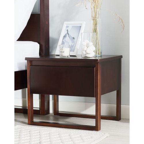 Table De Chevet En Bois Marron Foncé Giulia
