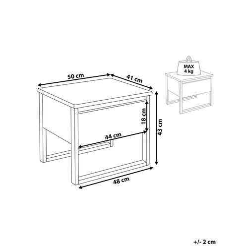 Table De Chevet En Bois Marron Foncé Giulia