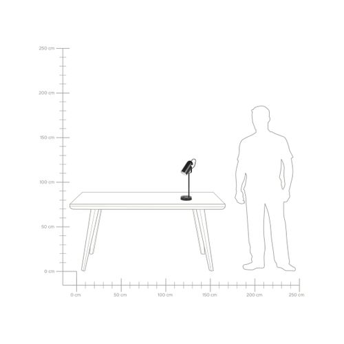 Lampe De Bureau Tyria Réglable Métal Noir