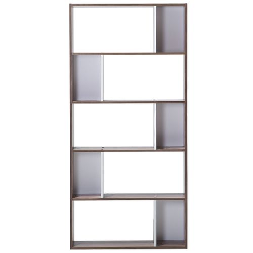 Bibliothèque 5 Étagères Bois Foncé Orilla