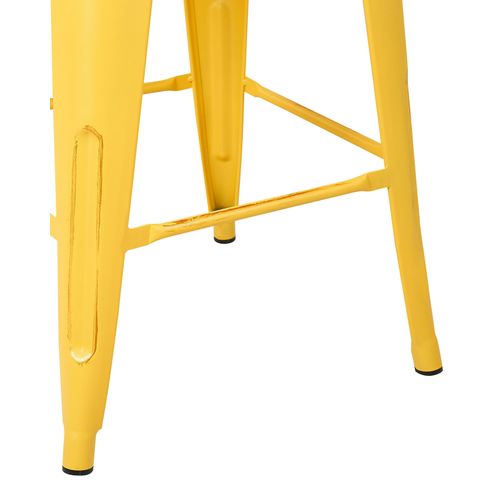 Tabouret De Bar Set De 2 Métal Jaune Cabrillo