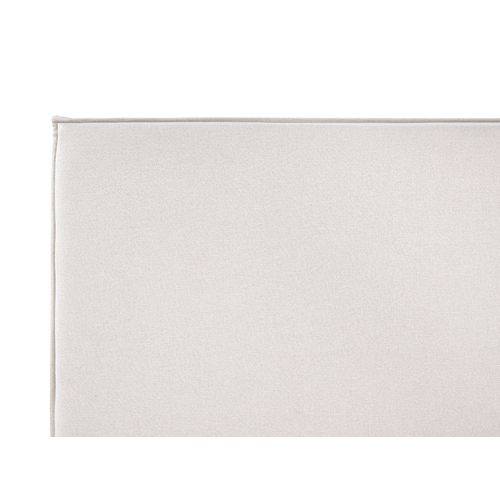 Lit Double En Tissu Beige 160 X 200 Cm Sennez