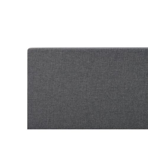 Lit Avec Sommier Tissu Albi 180 X 200 Cm Gris