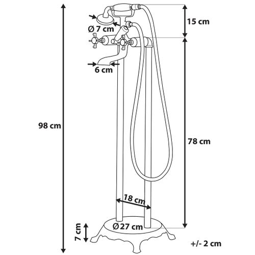 Robinet Mitigeur Sur Pied Chromé Hebbe