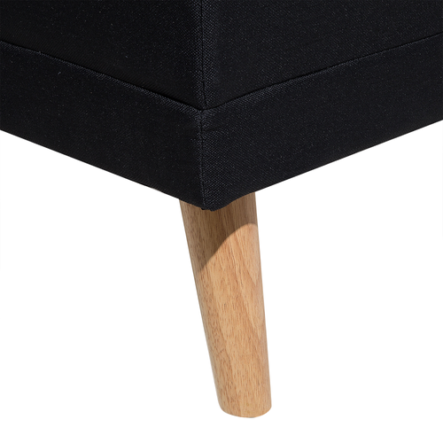 Repose-pieds Ottoman En Tissu Noir Florli