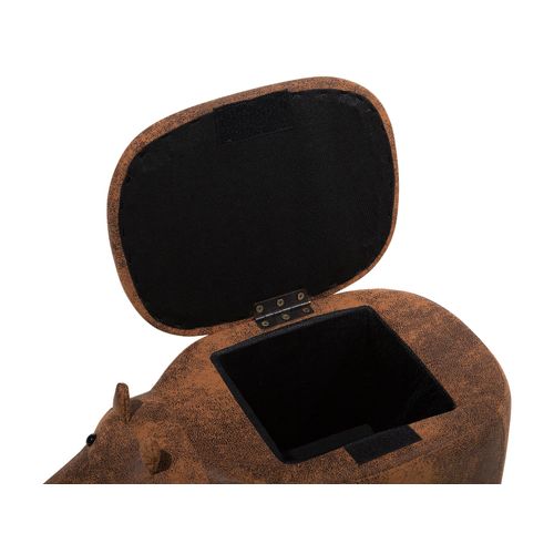 Tabouret Enfant En Cuir Pu Marron Hippo