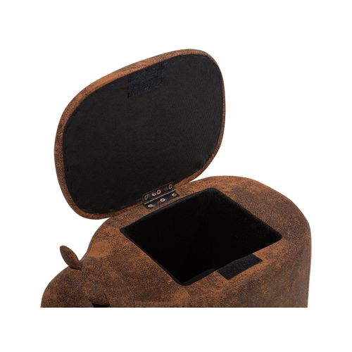Tabouret Enfant En Cuir Pu Marron Clair Rhino