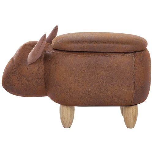 Tabouret Enfant En Cuir Pu Marron Clair Cow