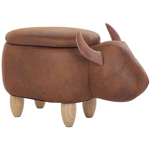 Tabouret Enfant En Cuir Pu Marron Clair Cow