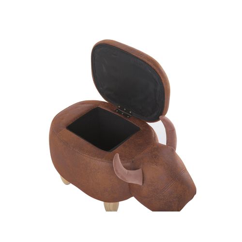 Tabouret Enfant En Cuir Pu Marron Clair Cow